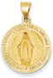 14k Yellow Gold Miraculous Pendant Medal (20X18MM)