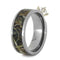 Charles & Colvard Forever One Moissanite with Camo Inlay 7mm Comfort-Fit Titanium Band