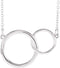 Interlocking Circle Necklace, Rhodium-Plated 14k White Gold, 18"