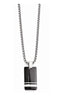 Edward Mirell Black Titanium and Sterling Silver Pendant Necklace, 20"