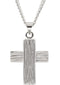 Rugged Cross Brushed Sterling Silver Pendant (18X14.50 MM)