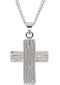 Rugged Cross Brushed Sterling Silver Pendant (23X19 MM)