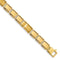 Men's Polished and Brushed 14k Yellow Gold 9.5mm Link Bracelet, 8.5"