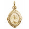 14k Yellow Gold Round St. Raphael Medal (12x9MM)