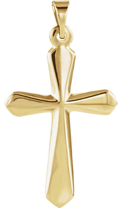 Sword of Spirit Cross 14k Yellow Gold Pendant (22.50X16.00 MM)