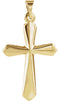 Sword of Spirit Cross 14k Yellow Gold Pendant (22.50X16.00 MM)