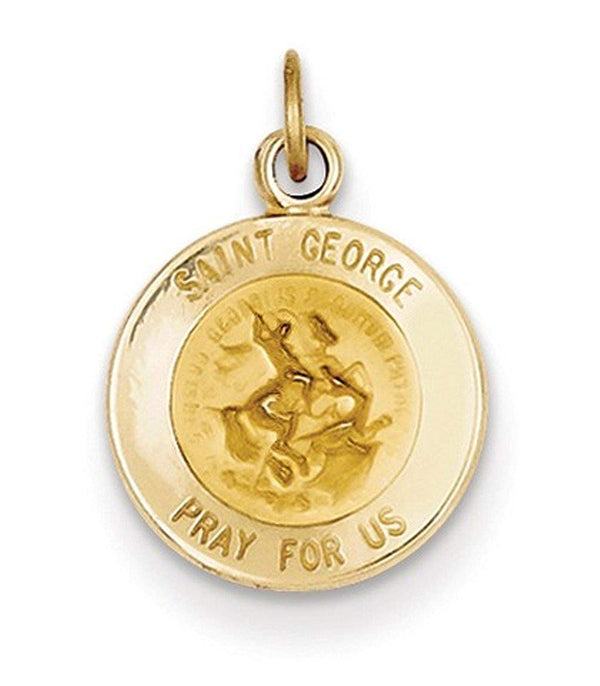 14k Yellow Gold St. George Medal Charm (19X12MM)