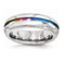 Radiance Collection Gray and Rainbow Andodized Titanium Grooved 6mm Band