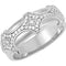 Men's Diamond Rhodium Plate 14k White Gold Regal Ring, (.50 Cttw, GH Color, I1 Clarity)