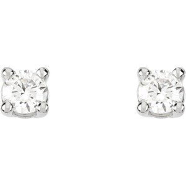 1/3 Ct 14k White Gold Diamond Stud Earrings (.33 Cttw, GH Color, SI1 Clarity)