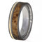 Black Ash Burl Wood, 14k Yellow Gold 5.5mm Comfort Fit Sandblasted Titanium Band