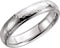 14k White Gold Hammer Finished 5mm Comfort Fit Dome Band, Size8.5