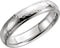 14k White Gold Hammer Finished 5mm Comfort Fit Dome Band, Size6.5