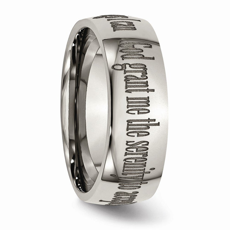 Titanium 'God Grant Me the Serenity to Accept the Things I Cannot Change' Ring