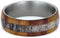 Tulip Wood, Deer Antler 7mm Comfort-Fit Titanium Wedding Band, Size 11.75