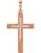 Diamond Cross Pendant, 14k Rose Gold (.08 Ctw, Color G-H , Clarity I1)