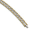 Men's Polished Stainless Steel Yellow IP-Plated CZ Link Bracelet, 8.5"