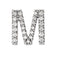 Platinum Diamond Letter 'M' Initial Stud Earring (Single Earring) (.10 Ctw, GH Color, SI2-SI3 Clarity)