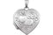 Sterling Silver Embossed Heart Locket with Two Hearts Design