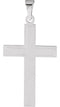 Inlay Cross Rhodium-Plated 14k White Gold Pendant (22 X 14MM)