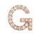 14k Rose Gold Diamond Letter 'G' Initial Stud Earring (Single Earring) (.06 Ctw, GH Color, I1 Clarity)