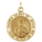 14k Yellow Gold Sacred Heart of Jesus Medal (22 MM)