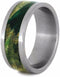 Green Box Elder Burl Wood Inlay 8mm Comfort-Fit Matte Titanium Wedding Band