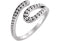 Platinum Beaded Bypass Ring , Size 8.75