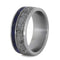 Lapis Lazuli, Gibeon Meteorite 8mm Comfort-Fit Matte Titanium Band