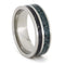 Green Stardust, Black Box Elder Burl 8mm Comfort-Fit Titanium Wedding Band, Size 10