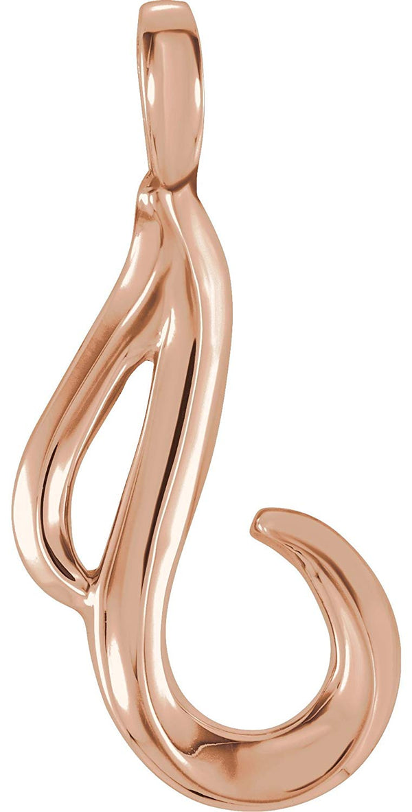 Petite Freeform Pendant, 14k Rose Gold