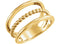 Negative Space Beaded Ring, 14k Yellow Gold