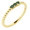 Alexandrite Beaded Ring, 14k Yellow Gold, Size 6