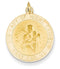 14k Yellow Gold Our Lady Of Mt. Carmel Medal Charm (25X18MM)