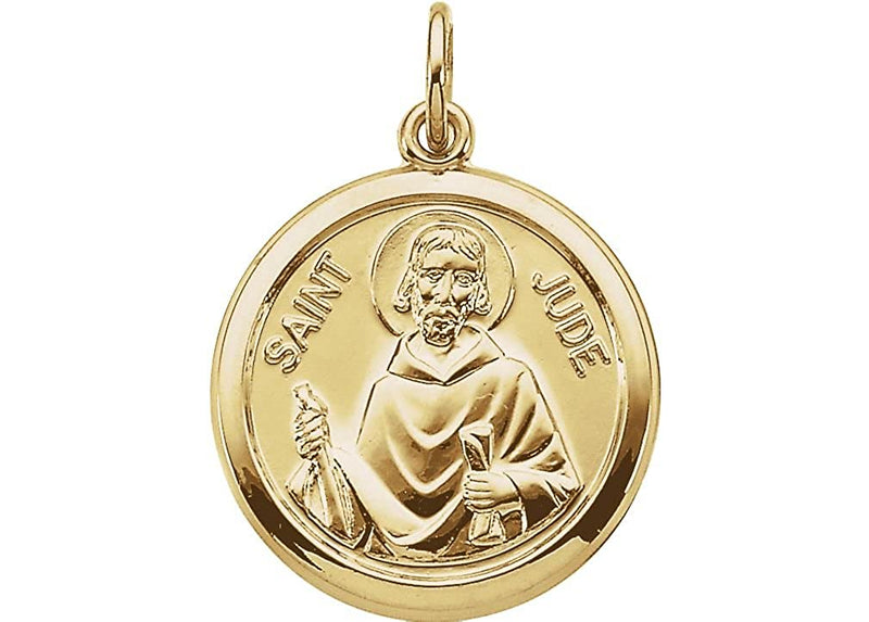 14k Yellow Gold St. Jude Medal (15.5 MM)