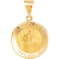 14k Yellow Gold Round Hollow St. Gerard Medal (15 MM)