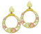 Graduated Grape Leaf Dangle Earrings, 10k Yellow Gold, 12k Green and Rose Gold Black Hills Gold Motif