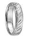 Sterling Sliver Ice-Finish, Diamond-Cut Grooved 6mm Comfort-Fit Band, Size 10