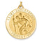 14k Yellow Gold St. Christopher Medal Pendant (43X33MM)