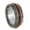 Deer Antler, Petrified Wood 10mm Comfort-Fit Titanium Ring