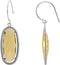 Two-Sided 24.8 Ctw Checkerboard Honey Quartz Sterling Silver Earrings