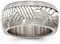 Casted Collection Titanium and Sterling Silver Inlay 11mm Leaf Two-Tone Band, Size 8