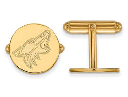 Gold-Plated Sterling Silver NHL Phoenix Coyotes Cuff Links, 15MM