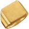 Men's 18k Yellow Gold 16mm Brushed Square Signet Ring