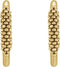 Diamond Freeform J-Hoop Earrings, 14k Yellow Gold (.1 Ctw, G-H Color, I1 Clarity )