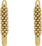 Diamond Freeform J-Hoop Earrings, 14k Yellow Gold (.1 Ctw, G-H Color, I1 Clarity )