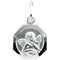 14k White Gold St. Raphael Angel Octagon Medal