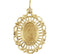 14k Yellow Gold Our Lady of Guadalupe Medal (25x18 MM)