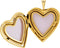 14k Yellow Gold Mis Quince Años Heart Locket Pendant