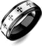 The Men's Jewelry Store (Unisex Jewelry) 8mm Comfort Fit Tungsten Band with Crosses, Size 12